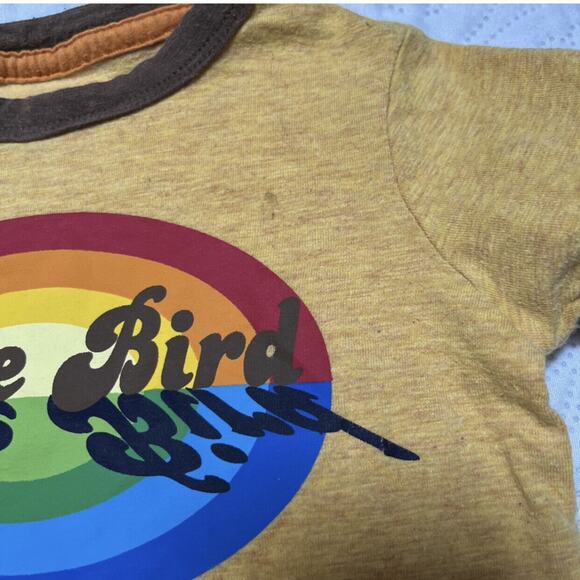 Little Bird By Jools Oliver Rainbow Ringer Tee Size 9-12m - Picture 4 of 6